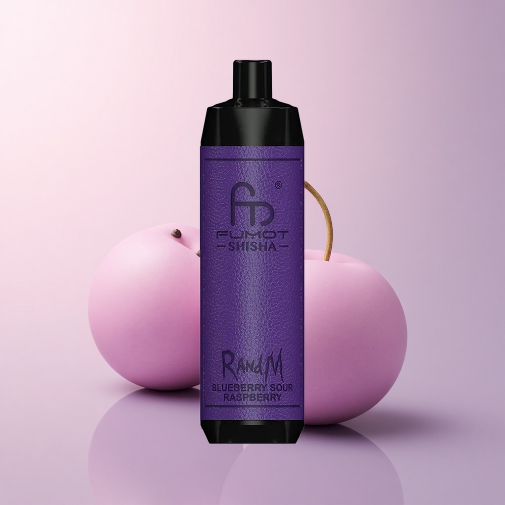 RandM Fumot Shisha 10000 Puffs ブルーベリーサワーラズベリー 850mAh 0.5%ニコチン