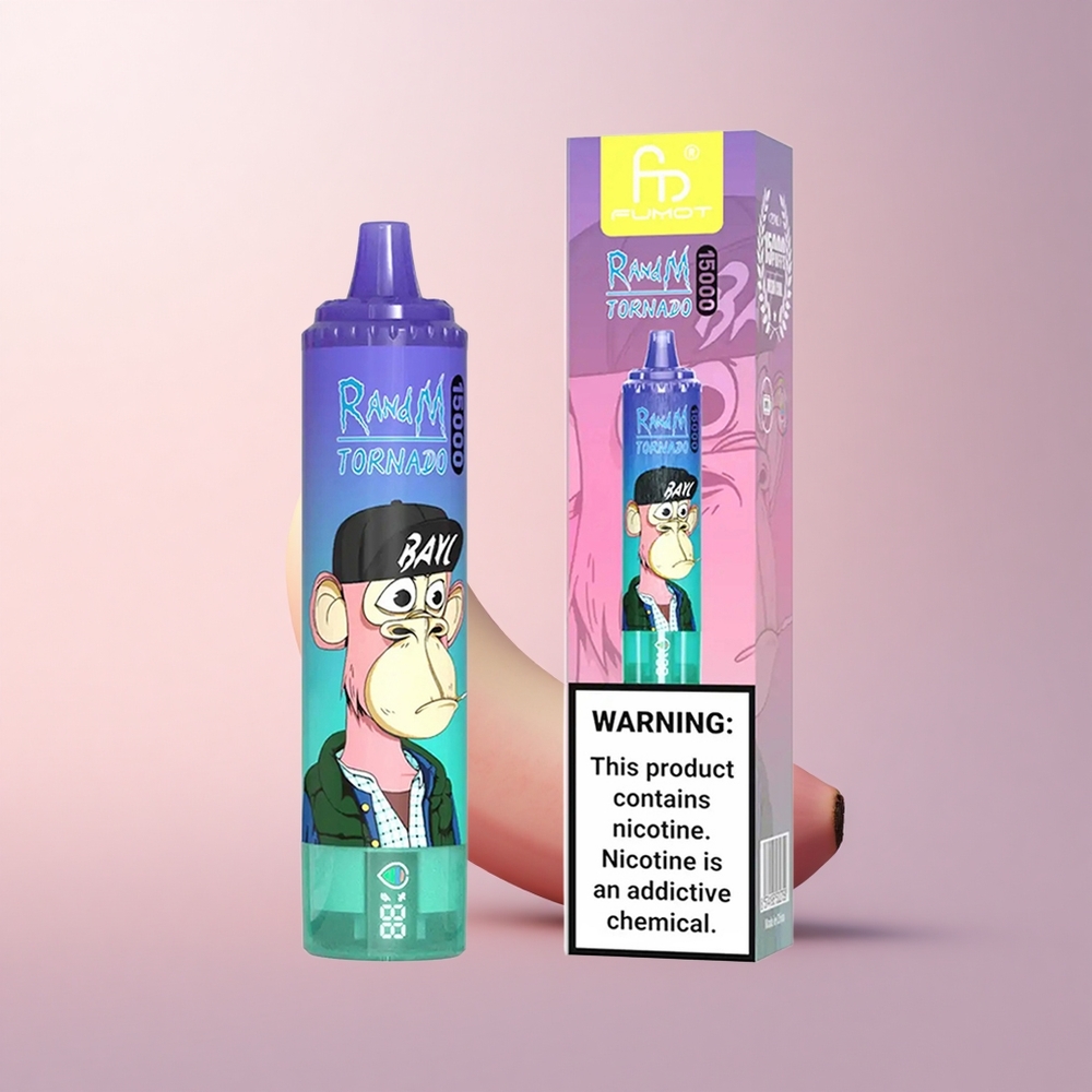 RandM Fumot Tornado 15000 Puffs いちごバナナ 25ml 0.9オームメッシュ 5%ニコチン