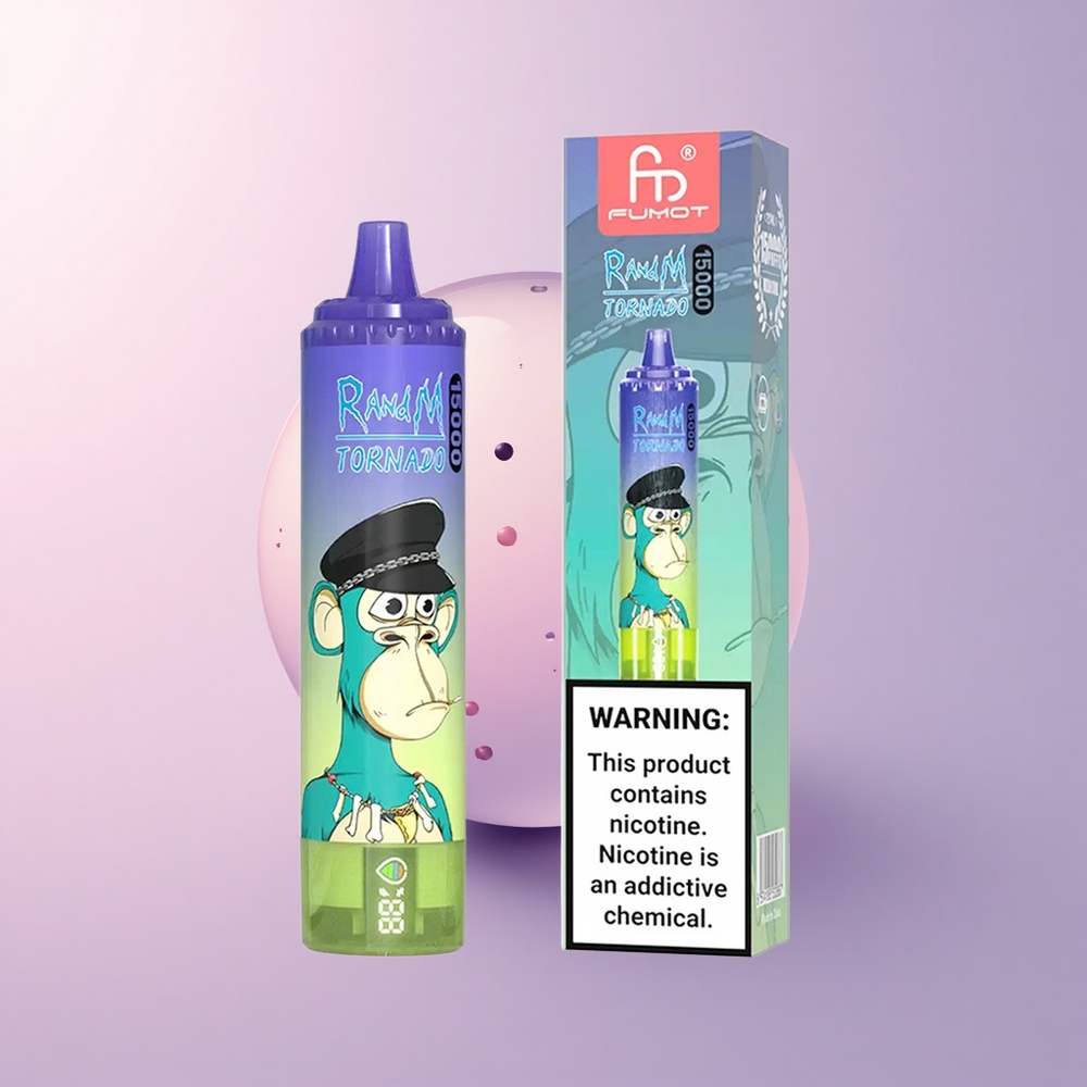 RandM Fumot Tornado 15000 Puffs ブルーベリーバブルガム 25ml 0.9オームメッシュ