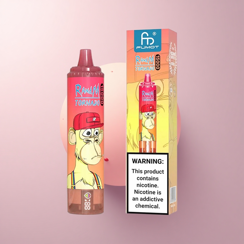 RandM Fumot Tornado 15000 Puffs いちごレッドブル 25ml 5%ニコチン 850mAh