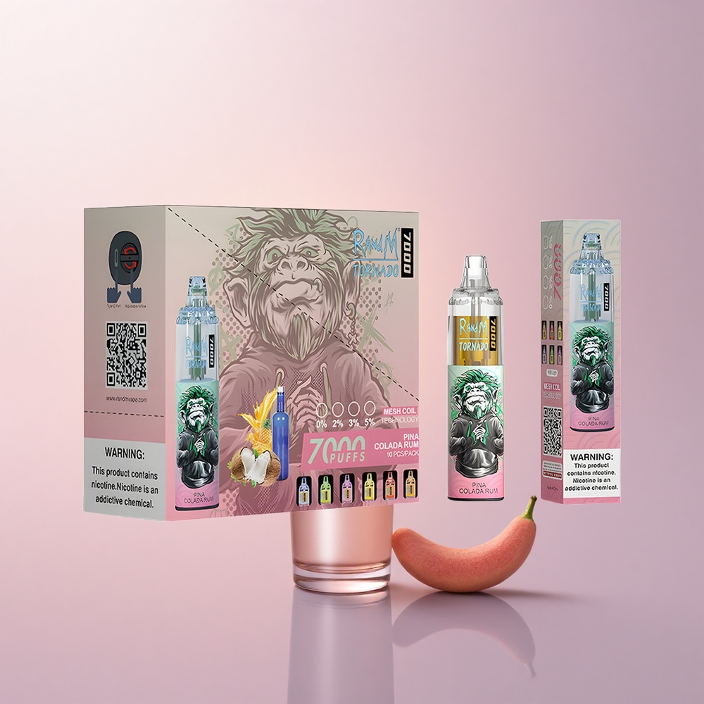 RandM Fumot Tornado 7000 Puffs パイナコラダラム 14ML 5%ニコチン 850mAh