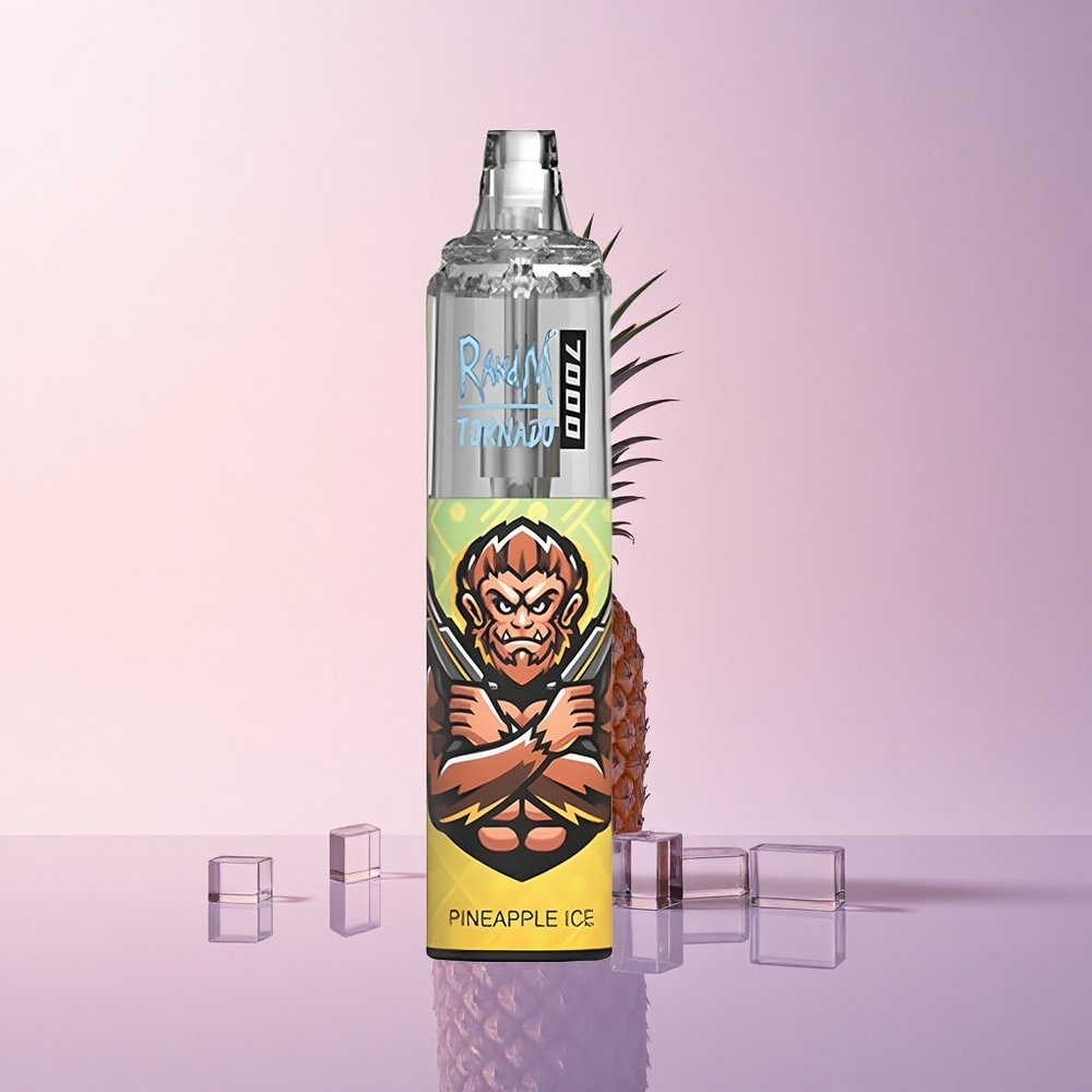 RandM Fumot Tornado 7000 Puffs パイナップルアイス 14ML メッシュコイル 5%ニコチン
