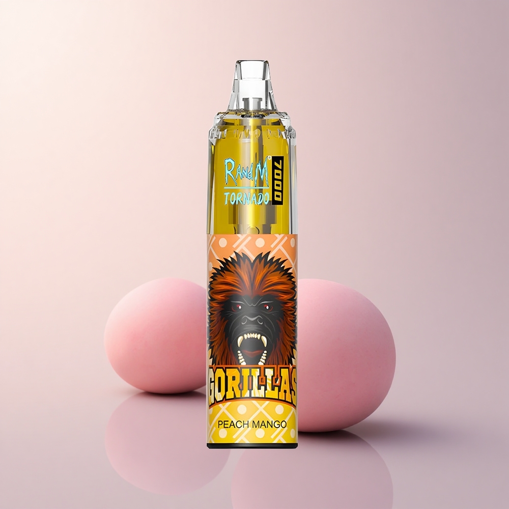 RandM Fumot Tornado 7000 Puffs ピーチマンゴー 14ml メッシュコイル 5%ニコチン