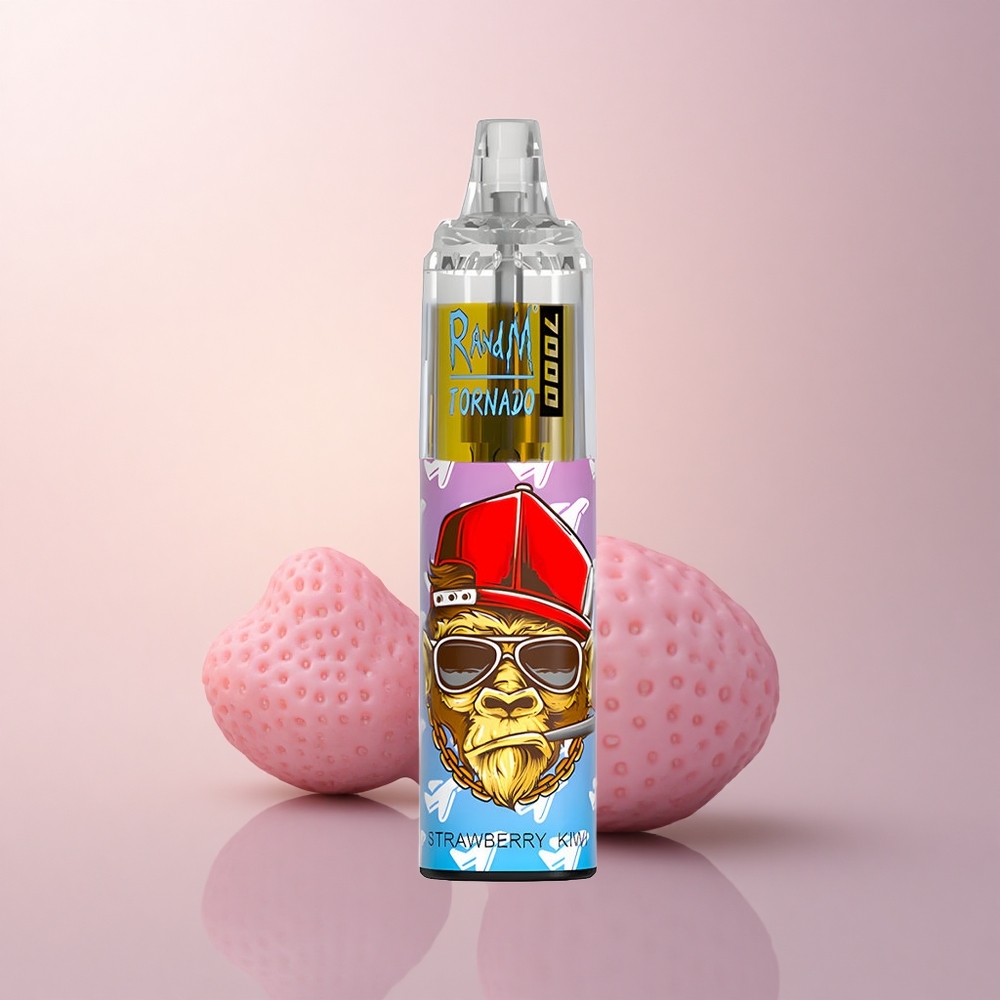 RandM Fumot Tornado 7000 Puffs いちごキウイ 14ml メッシュコイル 5%ニコチン