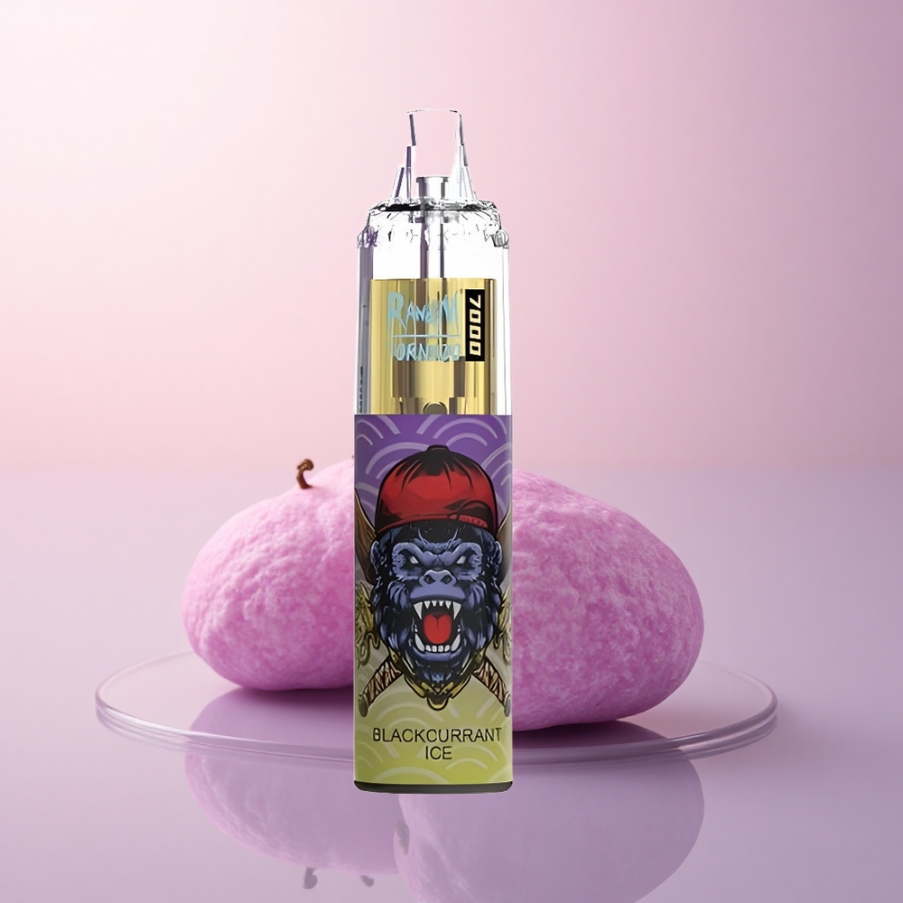 RandM Fumot Tornado 7000 Puffs ブラックカラントアイス メッシュコイル 5%ニコチン