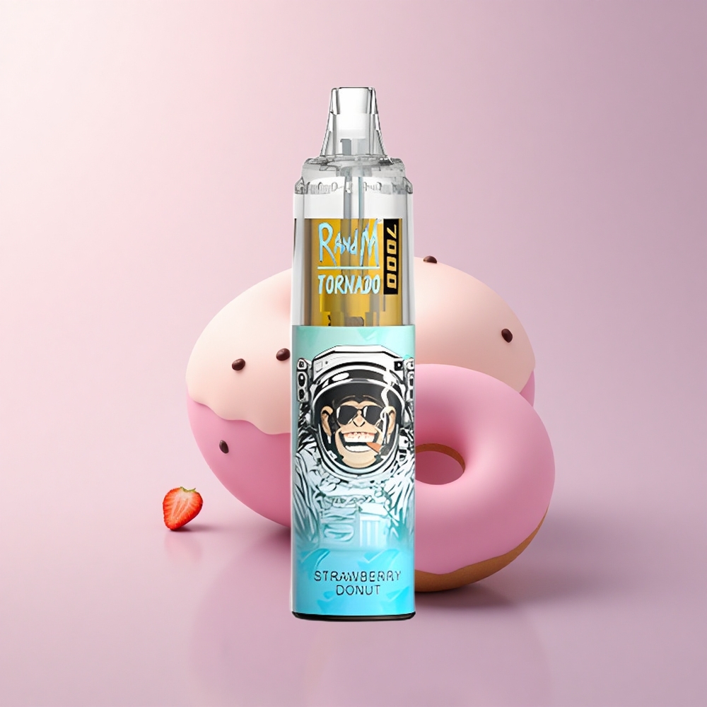 RandM Fumot Tornado 7000 Puffs いちごドーナツ850mAhメッシュコイル