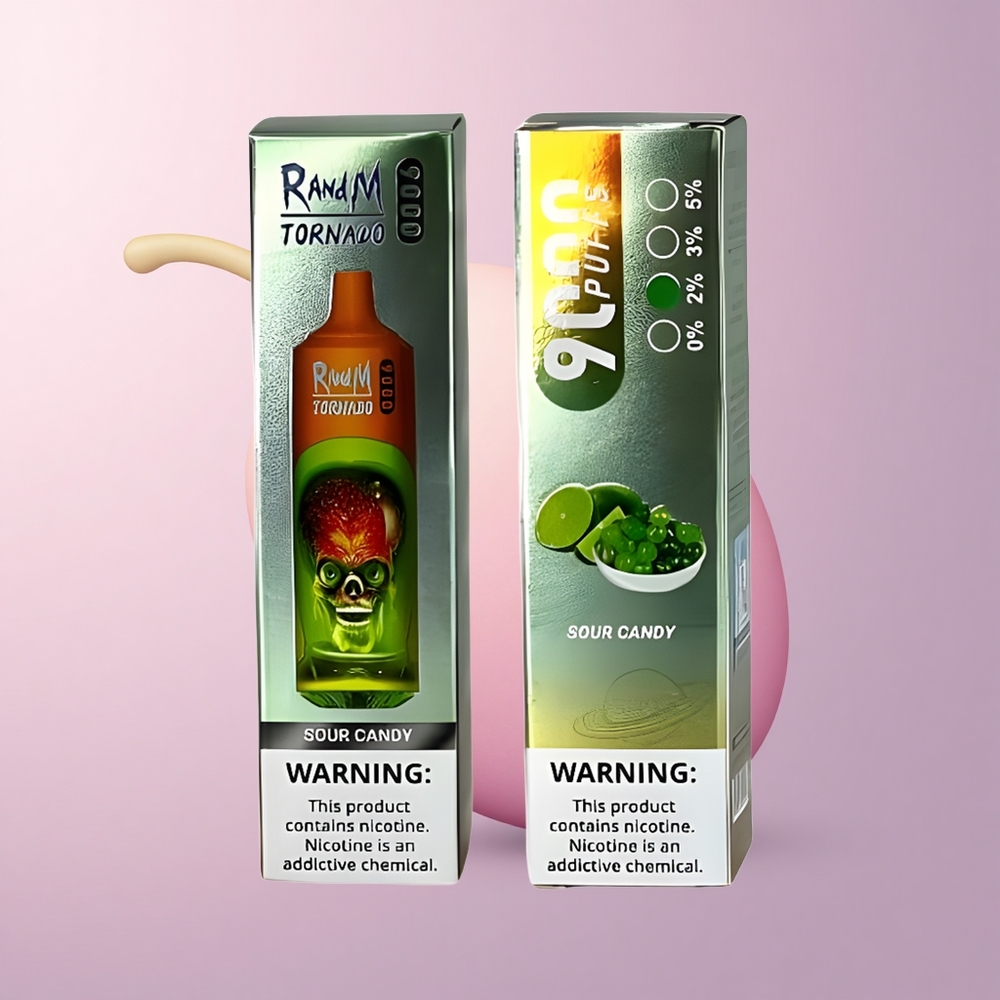 RandM Fumot Tornado 9000 Puffs サワーキャンディ 18mL メッシュコイル