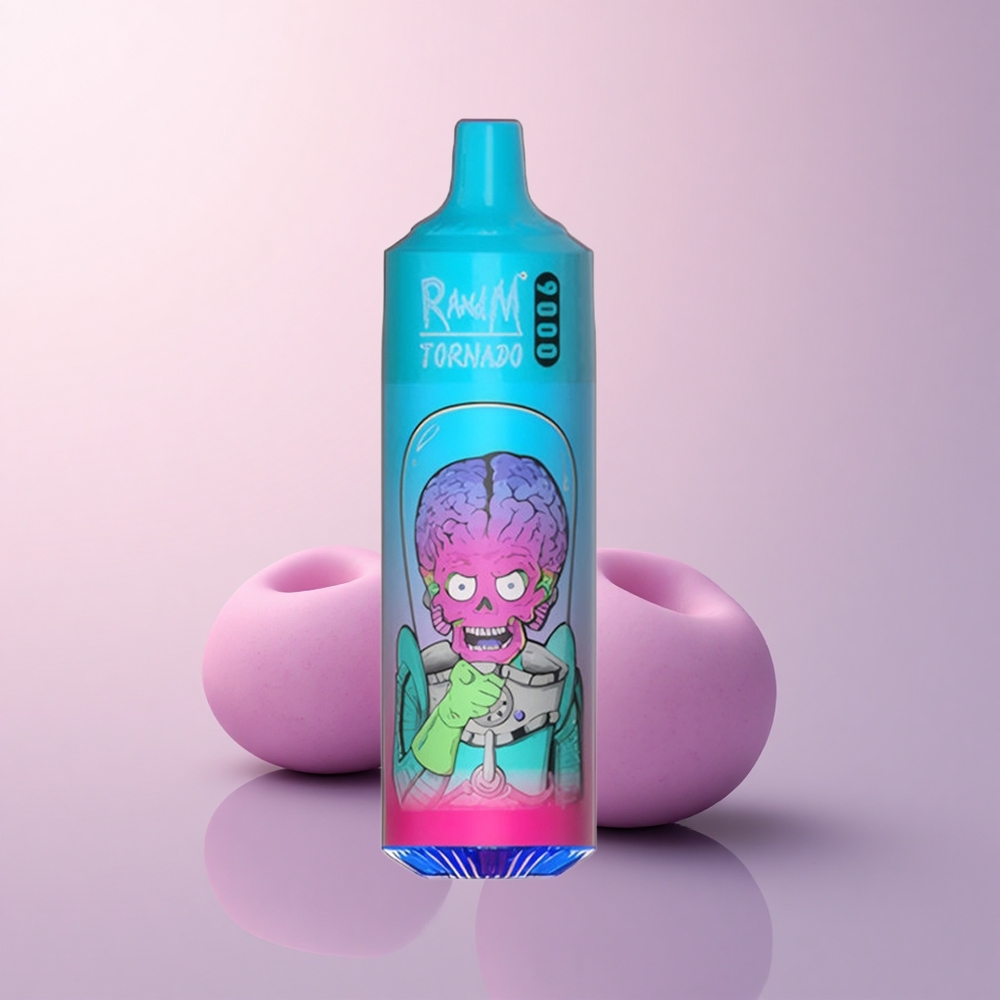 RandM Fumot Tornado 9000 Puffs ブルーベリーレーズベリー 850mAh 18mLメッシュコイル