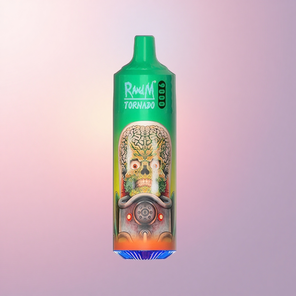 RandM Fumot Tornado 9000 Puffs 虹色キャンディ 850mAh 18mL メッシュコイル