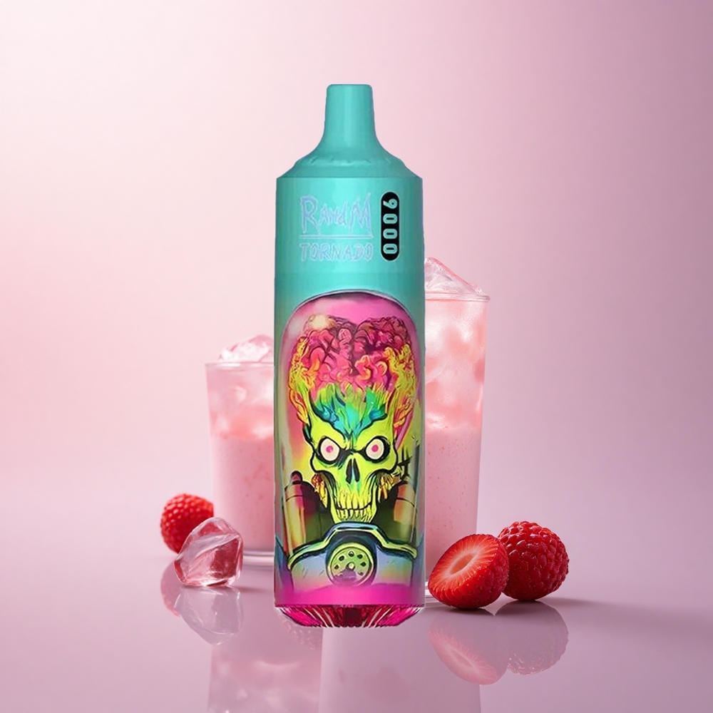 RandM Fumot Tornado 9000 Puffs いちごラズベリーチェリーアイス 850mAh 18mL メッシュコイル