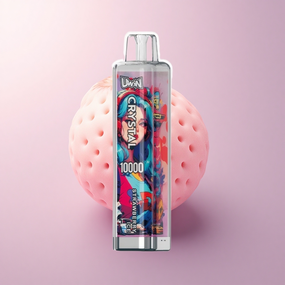Uwin Crystal 10000 Puffs いちごアイス 18ml 650mAh RGB