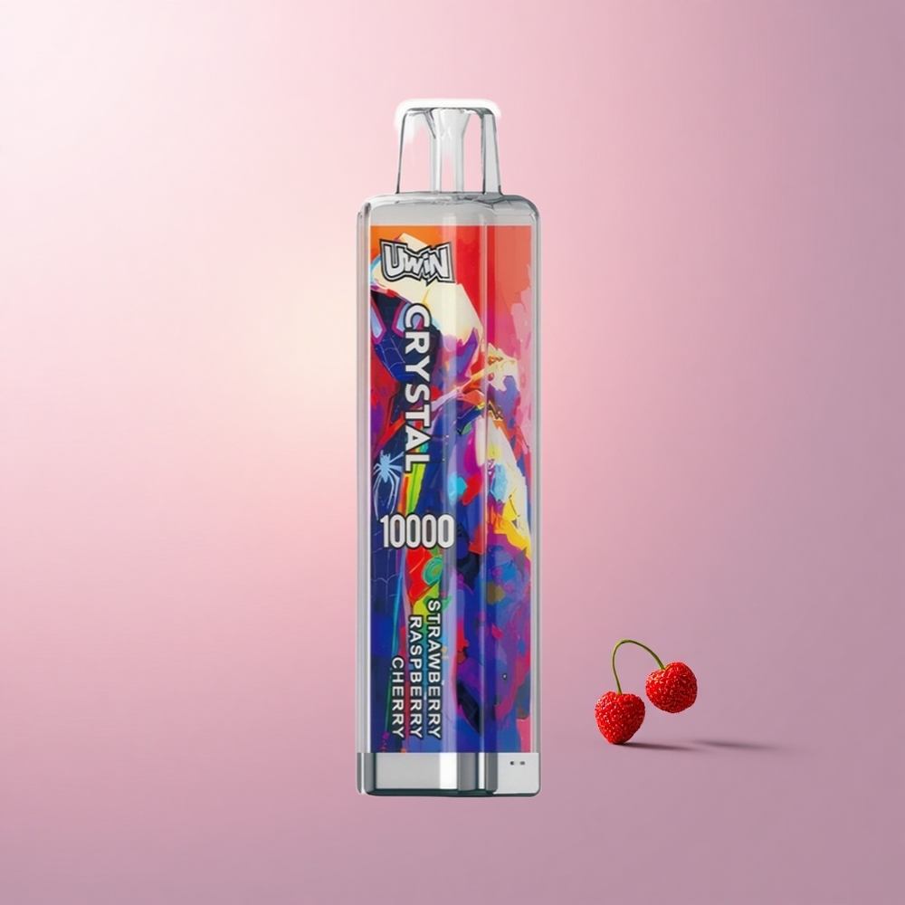 Uwin Crystal 10000 Puffs イチゴ・ラズベリー・チェリー 18ml 650mAh RGB