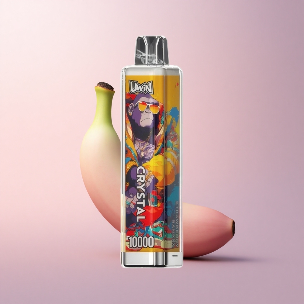 Uwin Crystal 10000 Puffs 苺バナナ 18ml 650mAh RGB