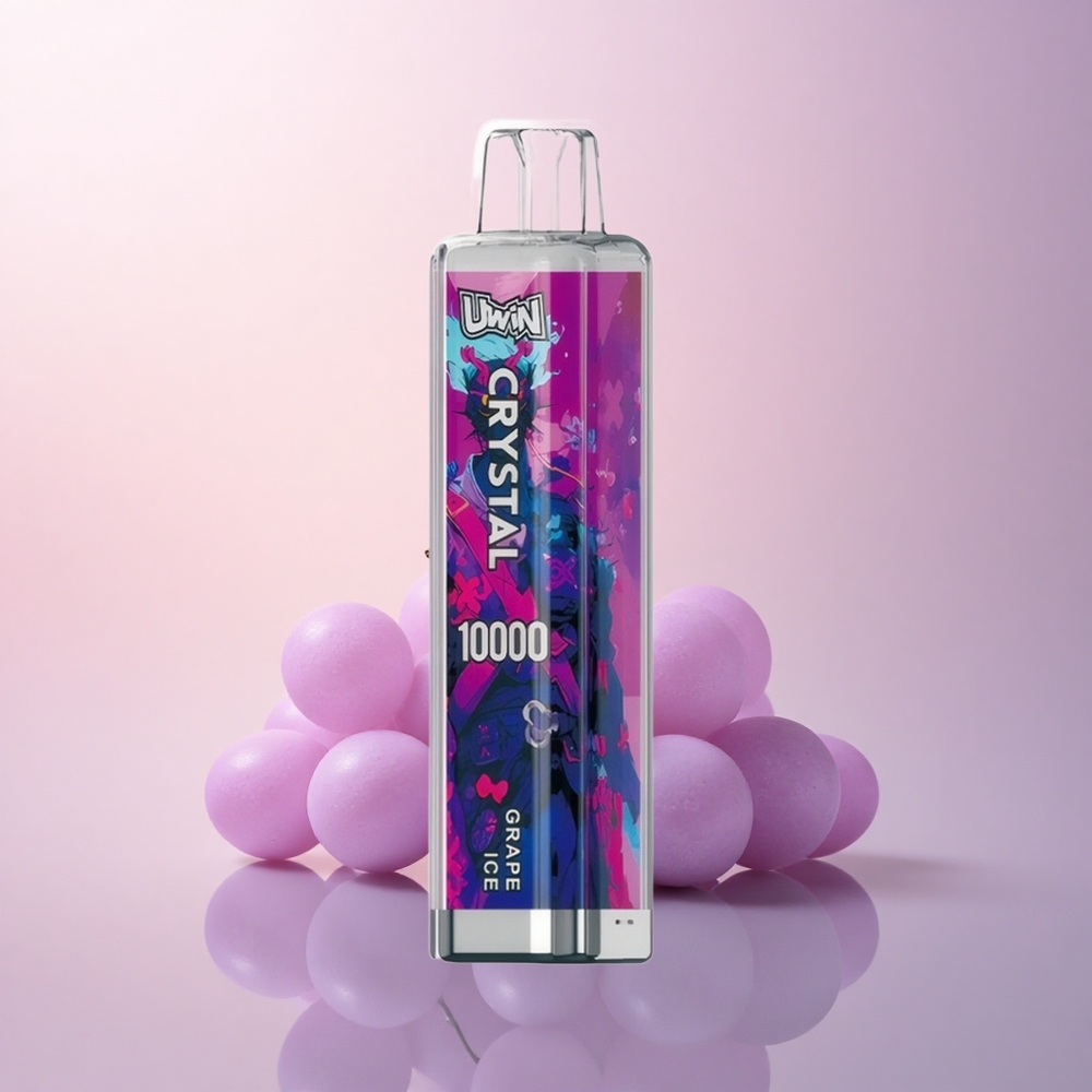 Uwin Crystal 10000 Puffs グレープアイス 18ml 650mAh RGB
