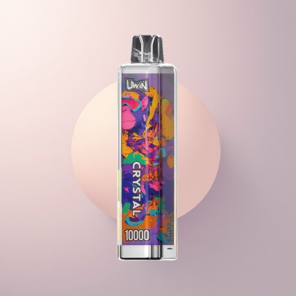 Uwin Crystal 10000 Puffs レモンライム 18ml 650mAh RGB
