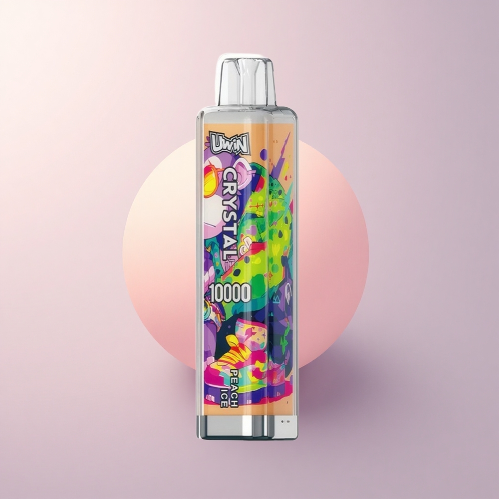 Uwin Crystal 10000 Puffs ピーチアイス 5%ニコチン 650mAh RGB
