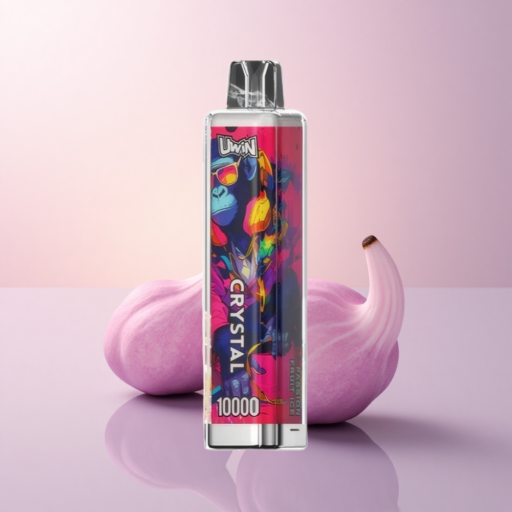 Uwin Crystal 10000 Puffs パッションフルーツアイス 650mAh RGB