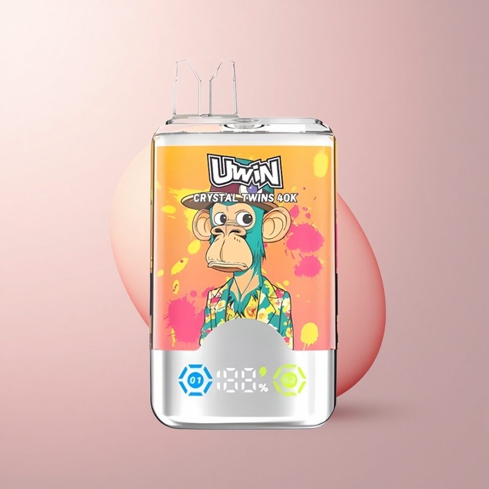 Uwin Crystal Twins 40000 Puffs ピーチマンゴーパイナップルレッドブル 0.6オーム 32ml 850mAh