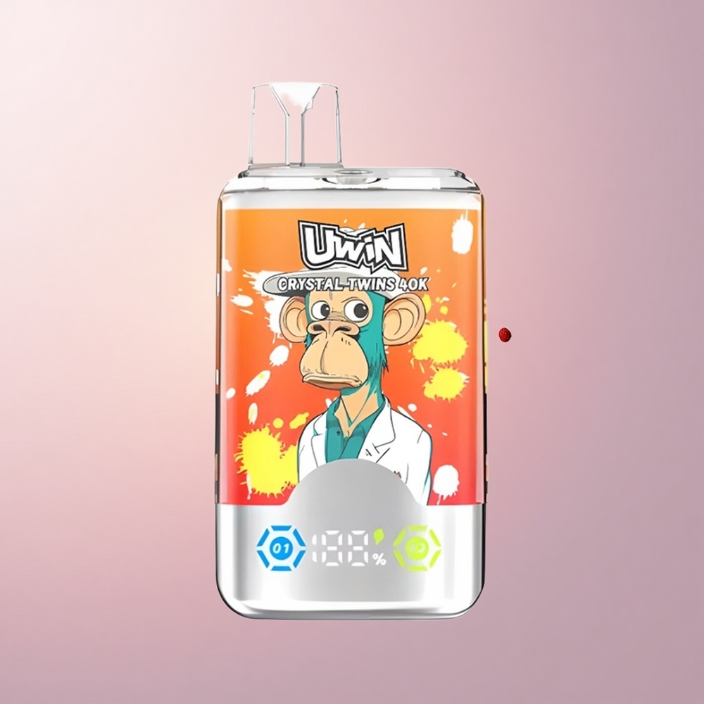 Uwin Crystal Twins 40000 Puffs 苺バナナの愛66 デュアルフレーバー 32ml 850mAh