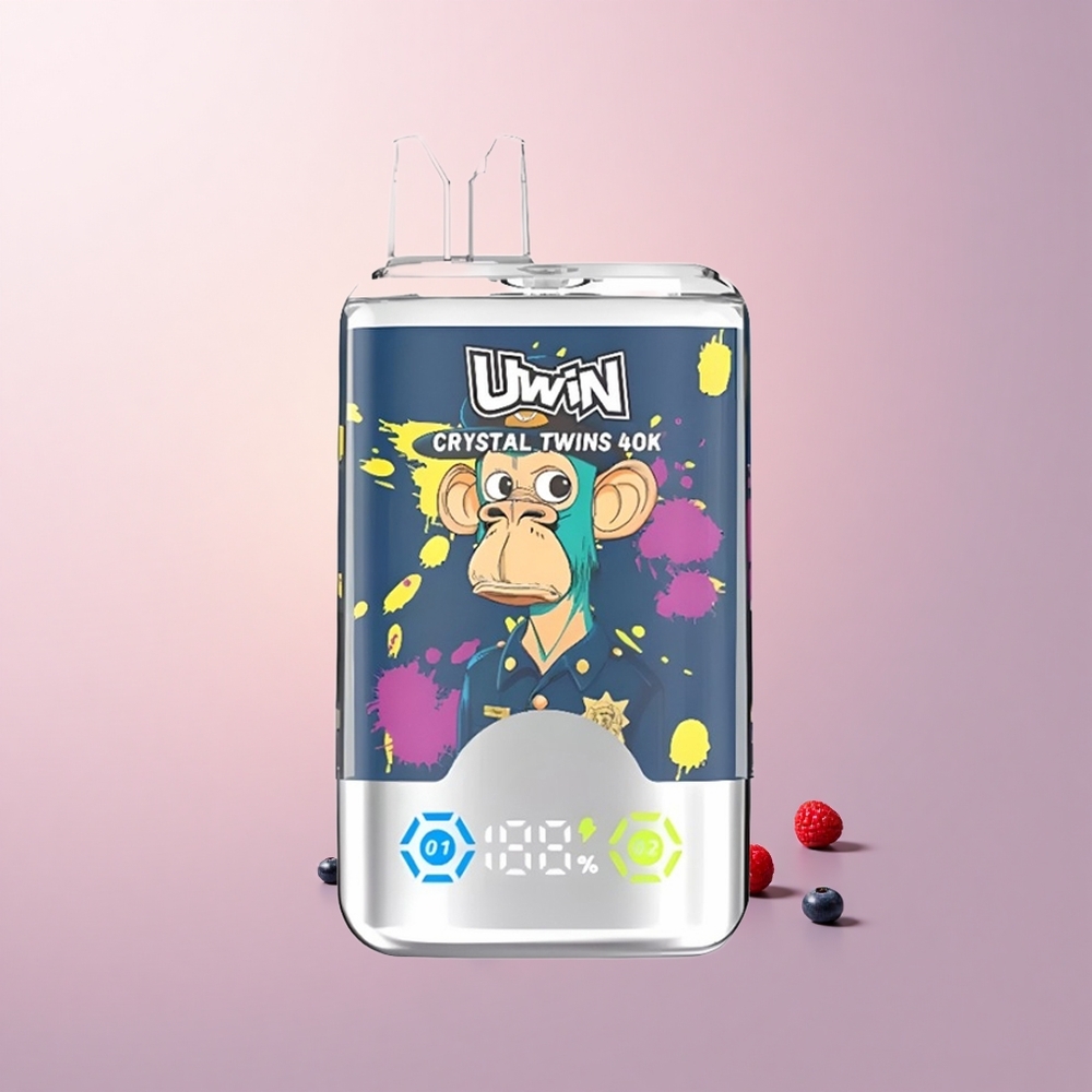 Uwin Crystal Twins 40000 Puffs キウイパッションフルーツグアバブルーベリーラズベリー 850mAh 32ml 2フレーバー