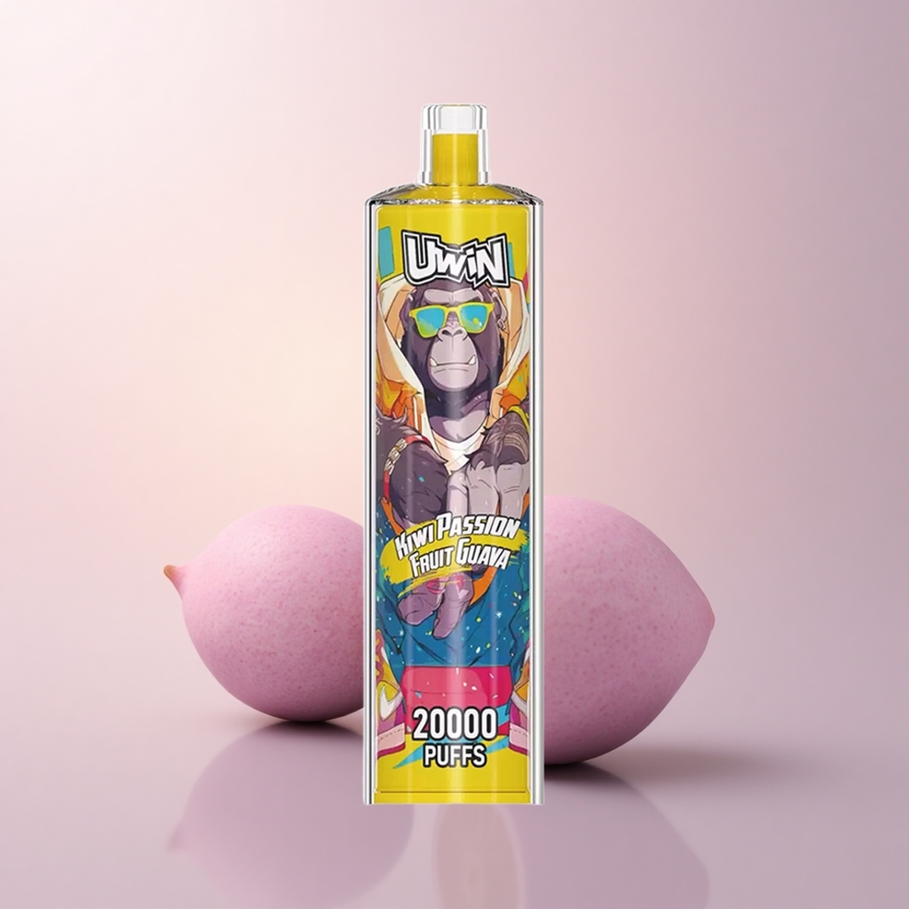 Uwin Shisha Hookah Crystal 20000 Puffs キウイパッションフルーツグアバ 0%ニコチン 650mAh