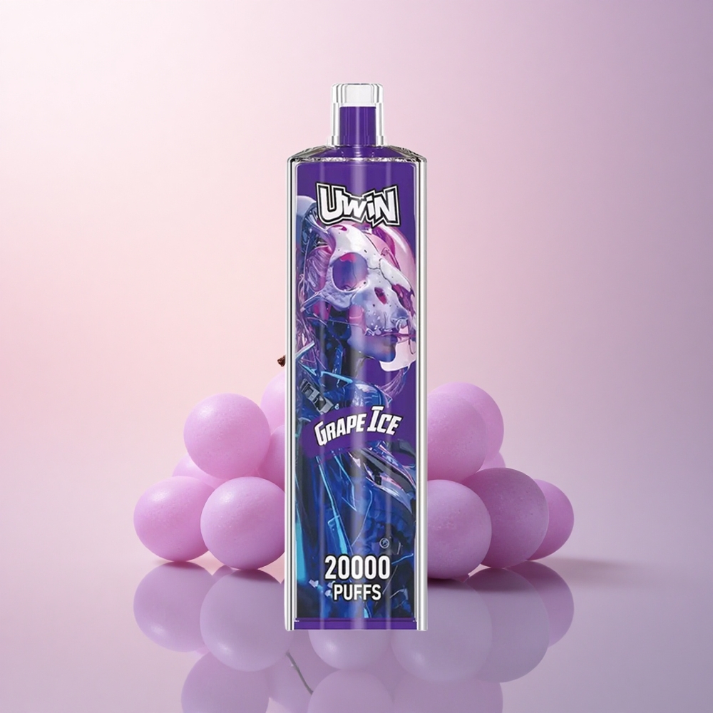 Uwin Shisha Hookah Crystal 20000 Puffs グレープアイス 0%ニコチン メッシュコイル 650mAh