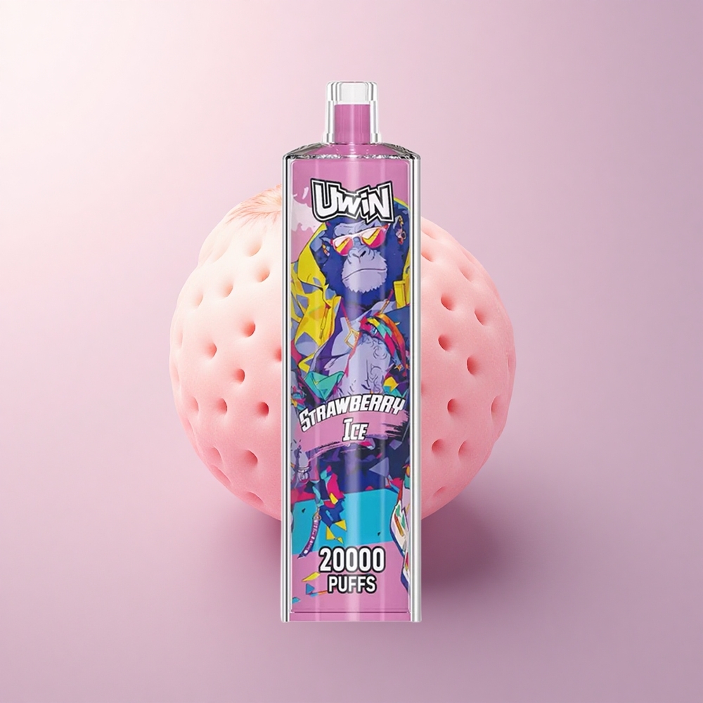Uwin Shisha Hookah Crystal 20000 Puffs ストロベリーアイス 0%ニコチン 650mAh