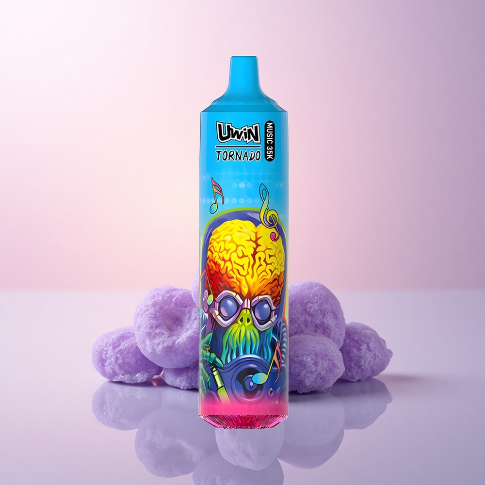 Uwin Tornado 35K Music Puffs ブルーベリー・オン・アイス・3％ニコチン・600mAh