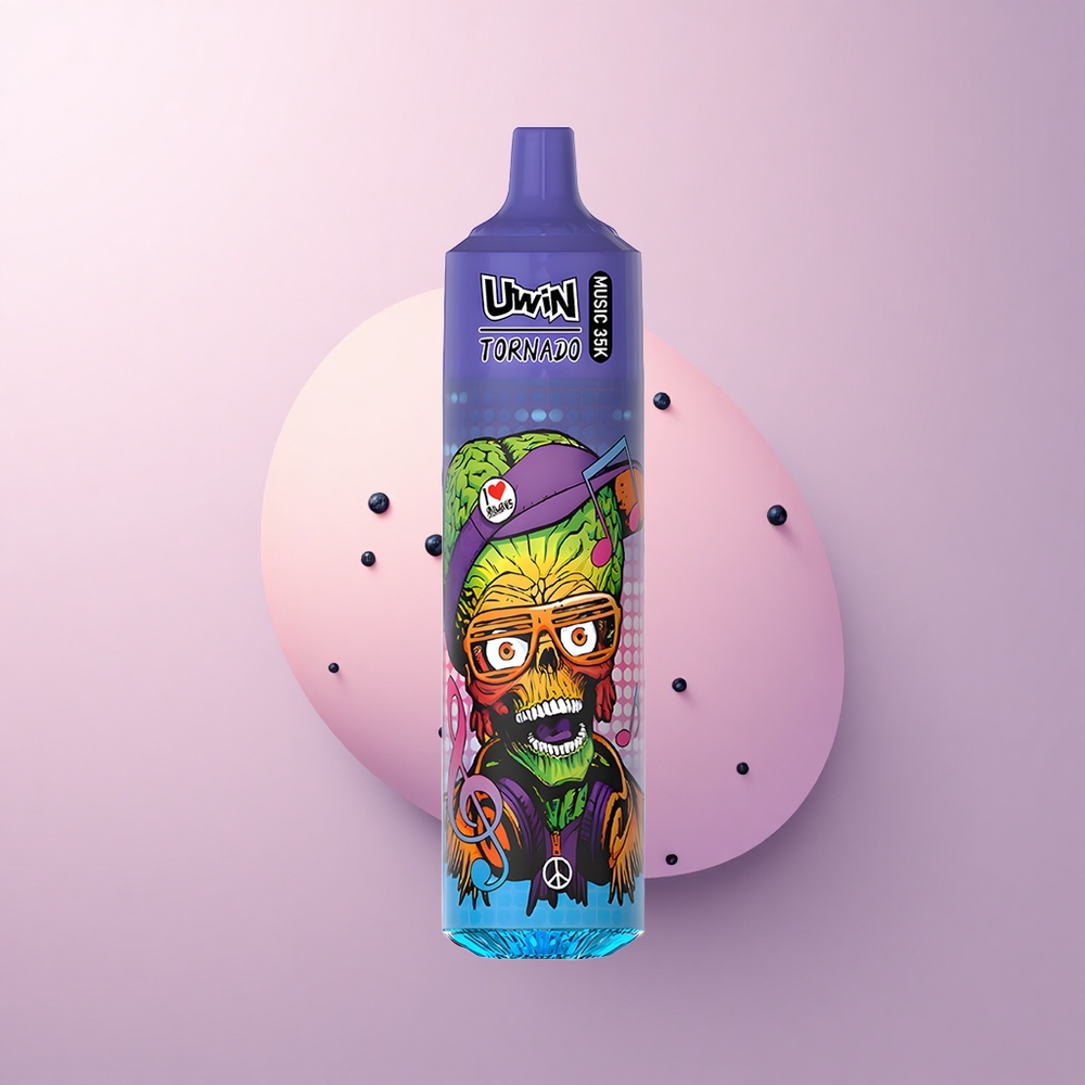 Uwin Tornado 35K Music Puffs ブルーベリー チェリー クランベリー 600mAh メッシュコイル