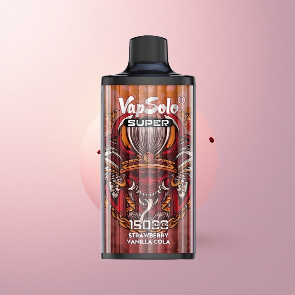Vapsolo Super 15000 Puffs ストロベリーバニラコーラ 40ml 20mgニコチン 850mAh