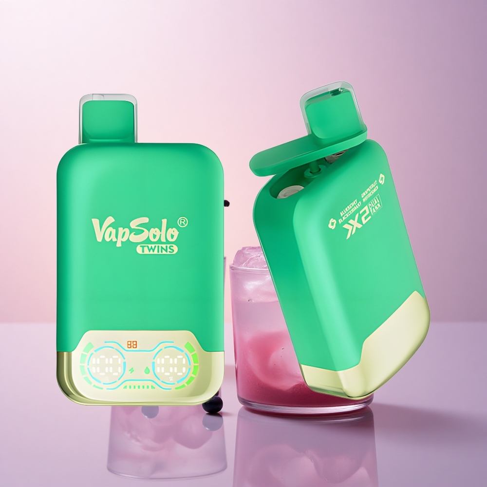 Vapsolo Twins 20000 Puffs ブルーベリー黒スグリ＆グレープフルーツリフレッシャー 40ml 20mgニコチン