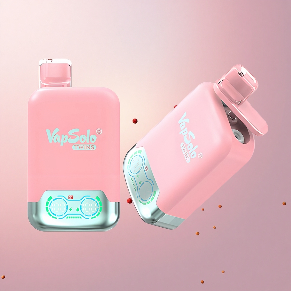 Vapsolo Twins 20000 Puffs ストロベリーアイス＆マンゴーピーチウォーターメロン 40ml ニコチン20mg/ml タイプC