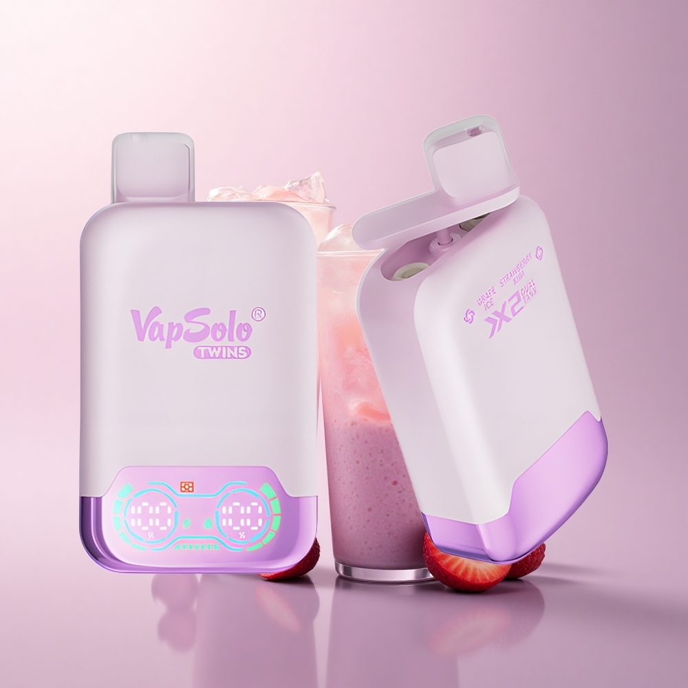 Vapsolo Twins 20000 Puffs グレープアイス＆ストロベリーキウイ 40ml ニコチン20mg/ml タイプ-C