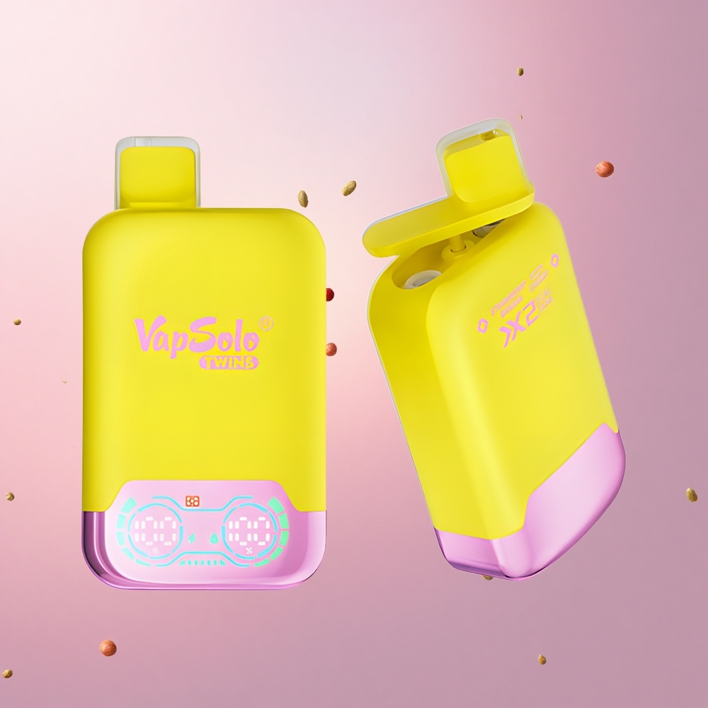 Vapsolo Twins 20000 Puffs ストロベリーバナナ＆スパークリングチェリー 40ml ニコチン20mg/ml タイプC