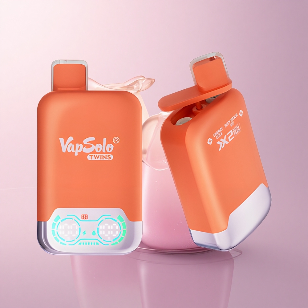 Vapsolo Twins 20000 Puffs チェリーコラ＆ジューシーピーチアイス 40ml ニコチン20mg/ml